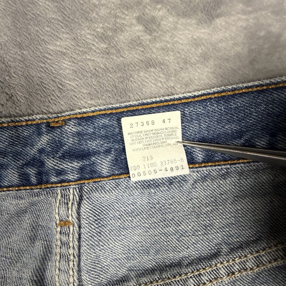 Vtg Levi's 505 Jeans Men's 34x32 Fit 32x32 Blue Denim Straight Leg Boot Y2K 90s - Picture 5 of 16